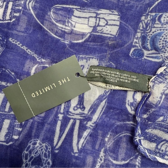 The Limited Purple Sheer Scarf with White Purse Print Lightweight Fashion Wrap - Picture 5 of 7